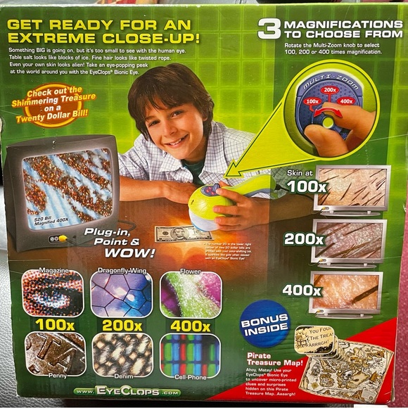 Eye Clops: The Bionic Eye - Magnify 200X - Plug in TV Jakks Pacific New/sealed - Picture 3 of 6